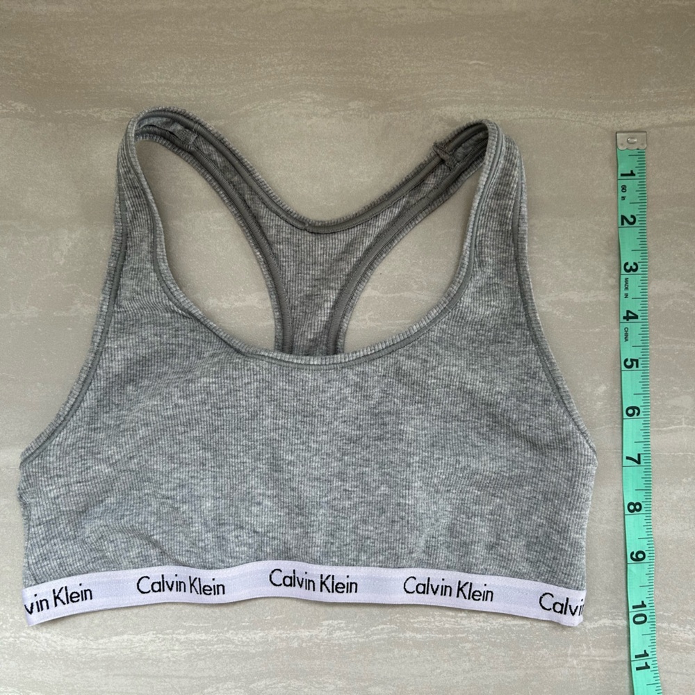 Calvin Klein Heather Gray Sports Bra - Picture 9 of 9